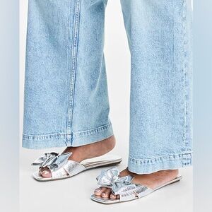 Bow Slip-On Slide Flat Sandals